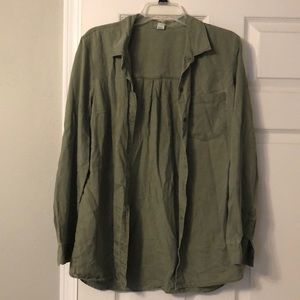 Old Navy Green Button-Up